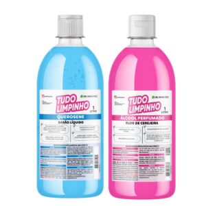 KIT SABÃO DE QUEROSENE 1LITRO + ÁLCOOL PERFUMADO 1LITRO