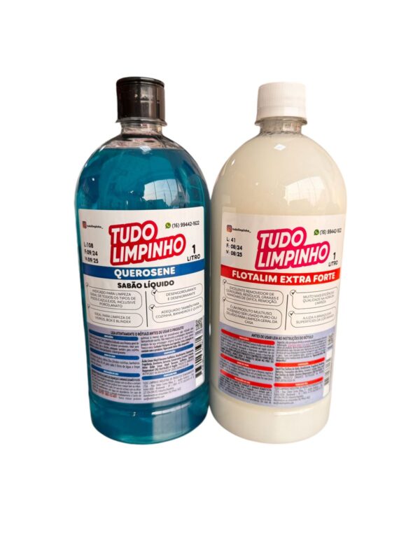 KIT LIMPEZA SABÃO DE QUEROSENE E FLOTALIM 1LITRO - Imagem 2