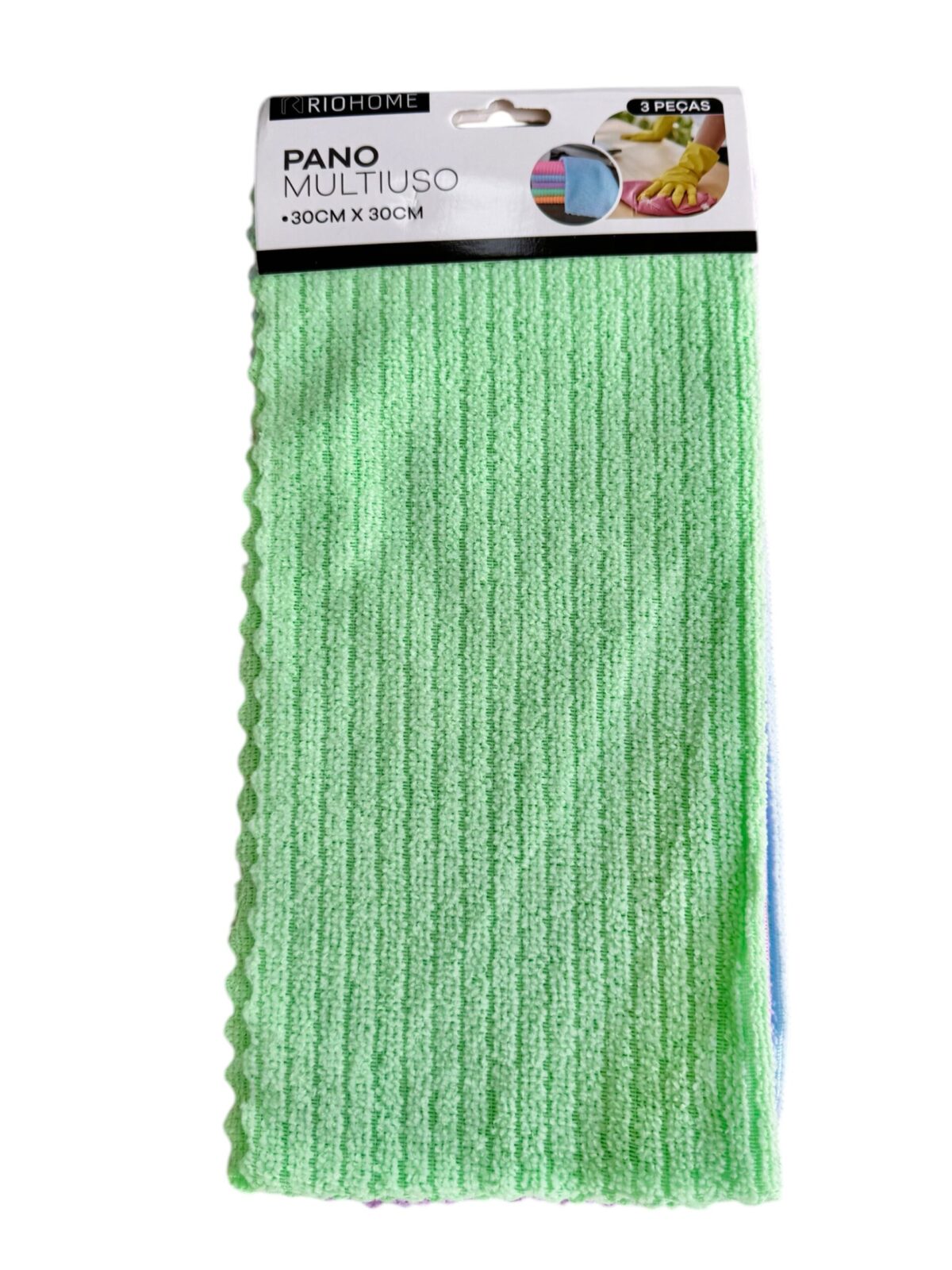 KIT PANO MICROFIBRA MULTIUSO C/ 3 PEÇAS 30X30 RIO HOME - Imagem 2