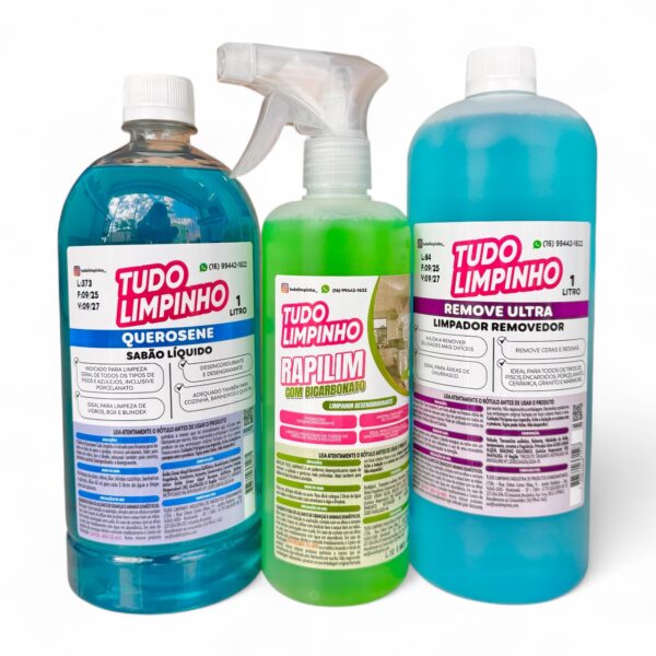 KIT FUNCIONAL RAPILIM, REMOVE E SABÃO QUEROSENE 1LT - Imagem 3