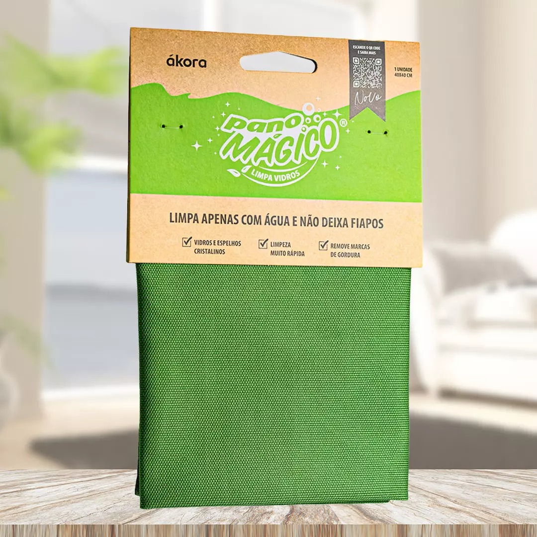 Pano Mágico Limpa Vidros 40x40cm Ákora - Imagem 3