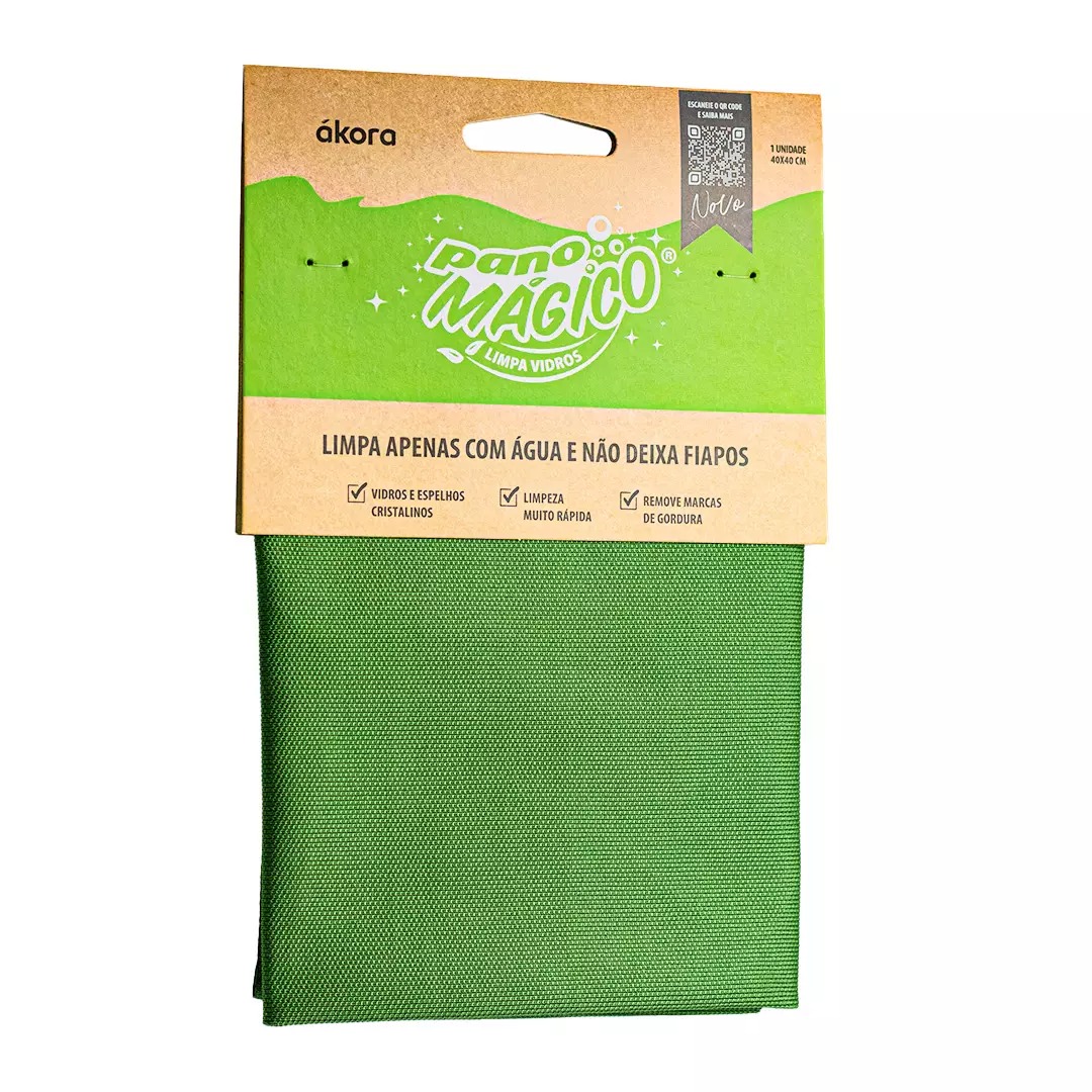 Pano Mágico Limpa Vidros 40x40cm Ákora